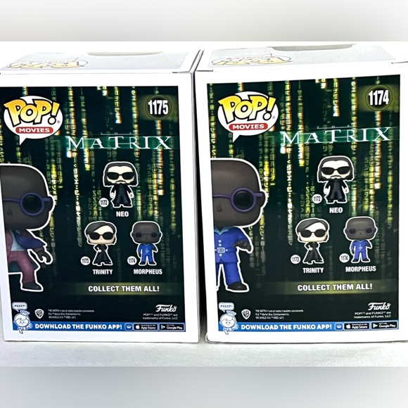 The Matrix Morpheus Lawrence Fishburn Movie Funko Pop special Ed. 1175 & 1174 - Picture 3 of 6